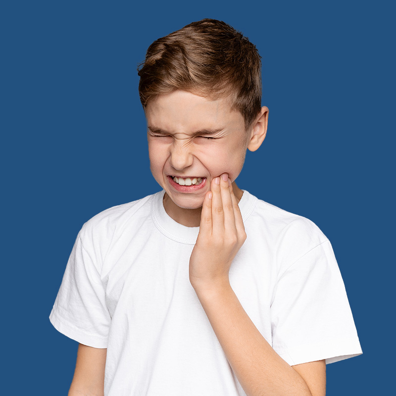 The image shows a young person with their hand on their chin, looking downward with an expression of concern or thoughtfulness.
